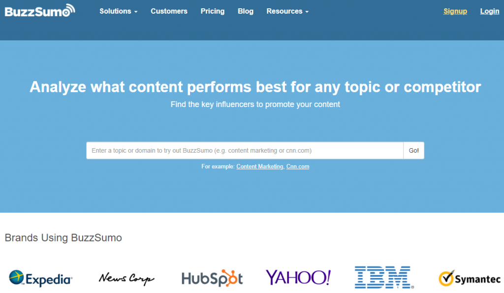 Analisi competitor Buzzsumo