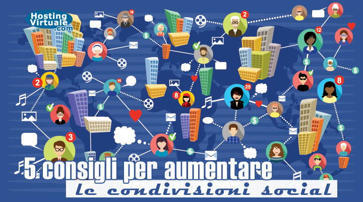 5 consigli per aumentare le condivisioni social