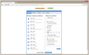 Estensioni Chrome: Window Resizer