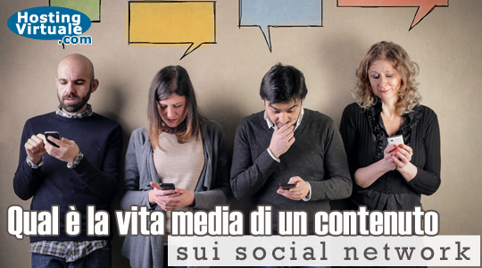 Qual è la vita media di un contenuto sui social network?