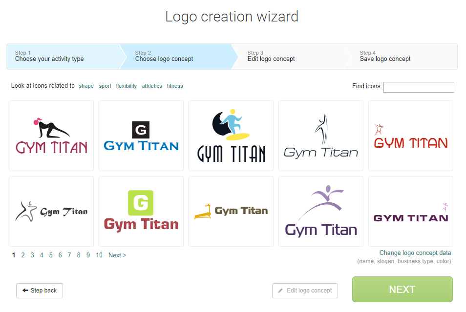 creare logo online con Logaster: esempi