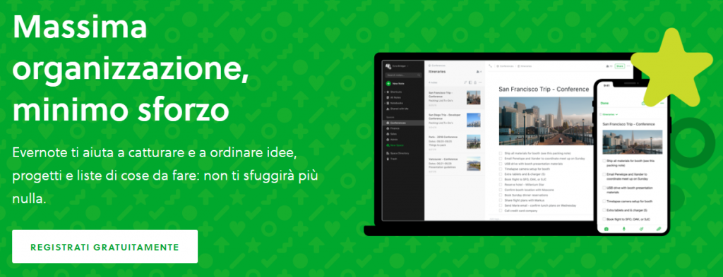 Evernote registrazione gratuita