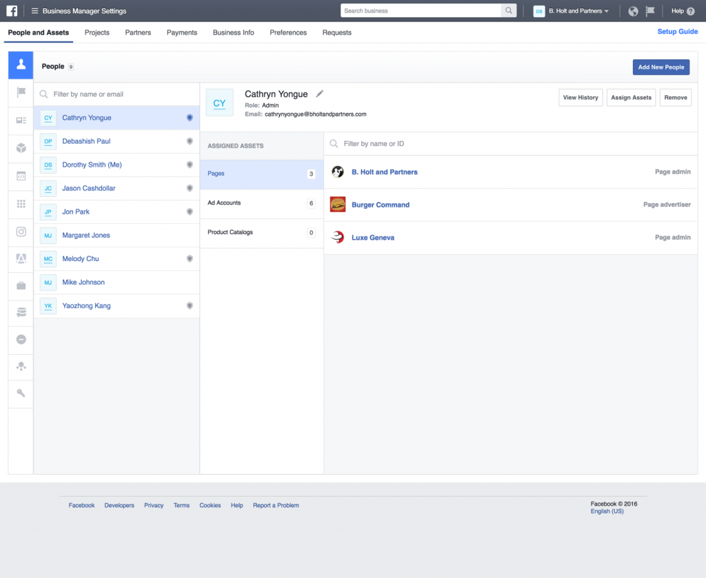 Facebook Business Manager: Impostazioni