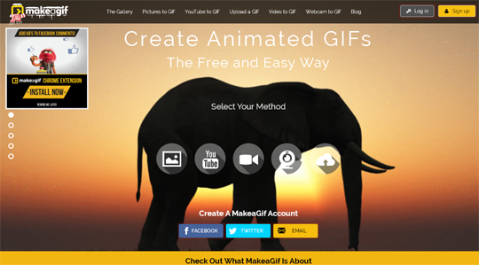 Creare una gif animata con makeagif.com