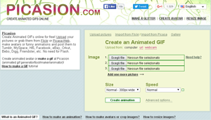 Gif animate con Picasion