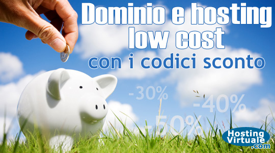 Hosting low cost con i codici sconto