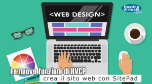 Le nuove funzioni di HVCP: crea il sito web con SitePad