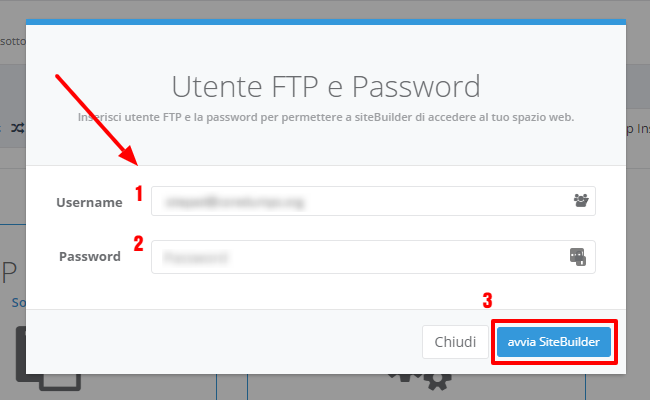 HVCP: configurazione FTP per SitePad