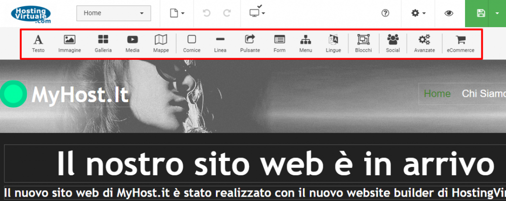 SitePro: Editor visuale