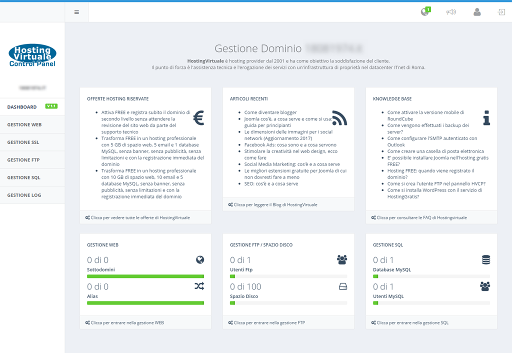 HVCP ver. 1.1 Gestione dominio