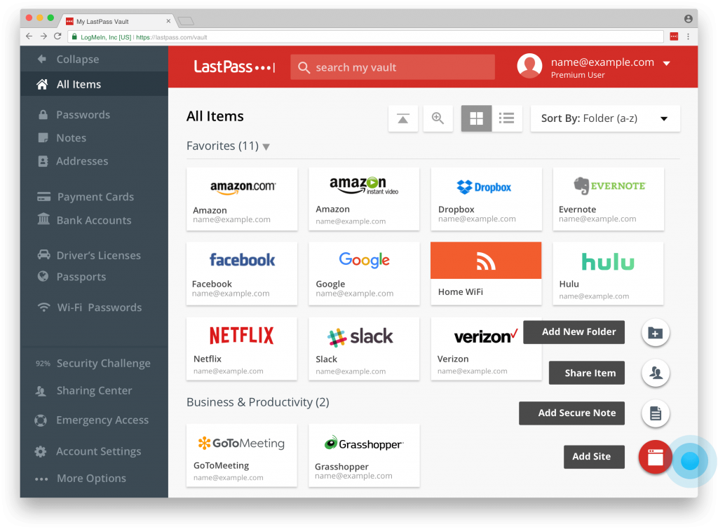 LastPass App di gestione password