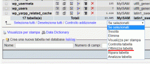 PHPMyAdmin ottimizzare tabella