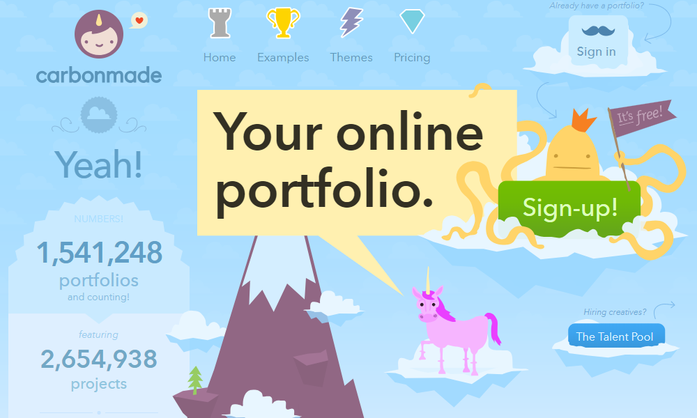 Carbonmade portfolio online