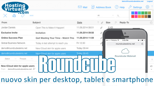 Roundcube: nuovo skin per desktop, tablet e smartphone