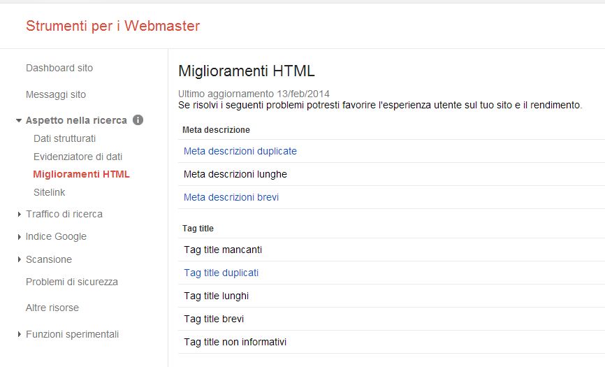 Strumenti per i webmaster