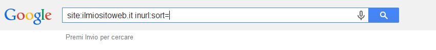 Istruzioni Google site e inurl