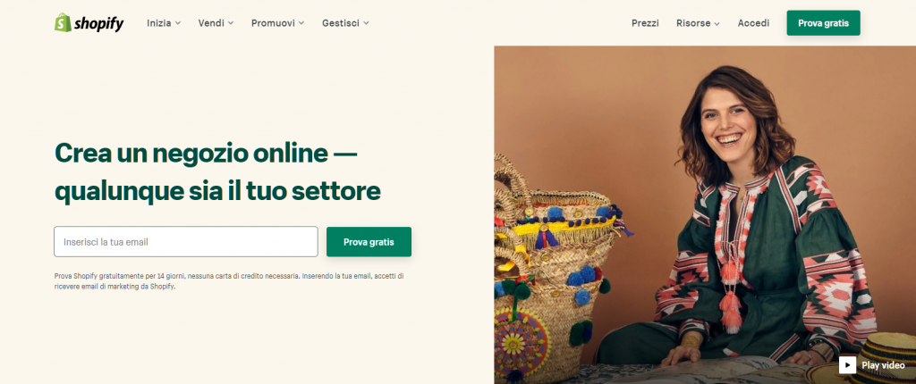 Shopify: crea un negozio online