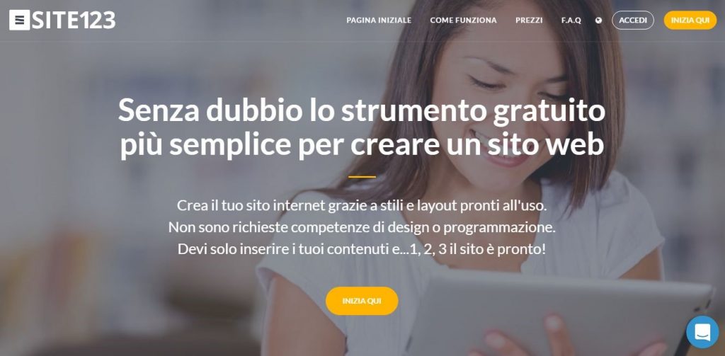 SITE123 sitebuilder gratuito