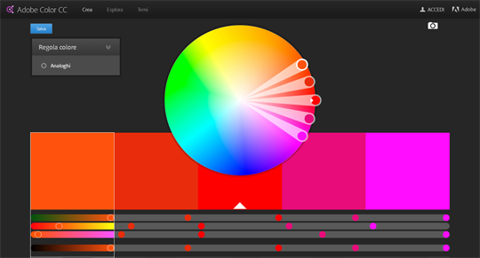 Tool di grafica: Adobe Color CC