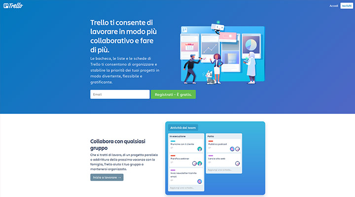 Homepage Trello