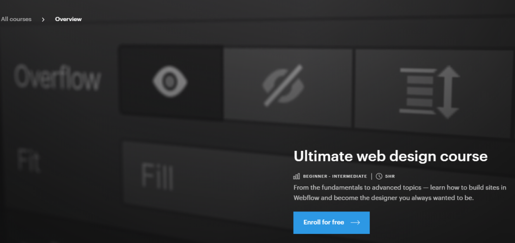 Ultimate Web Design Course di Webflow University