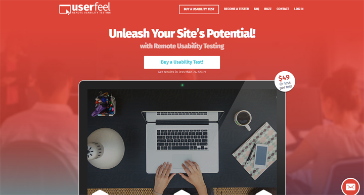 Usabilità di un sito web con Userfeel