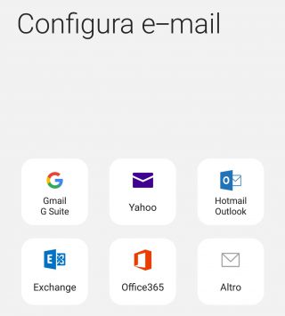configura email android