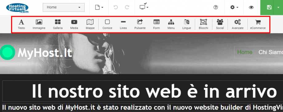 SitePro: editor visuale