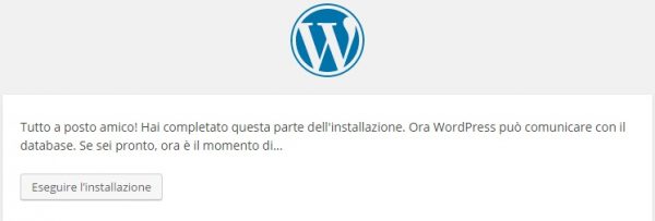 installazione wordpress eseguire installazione