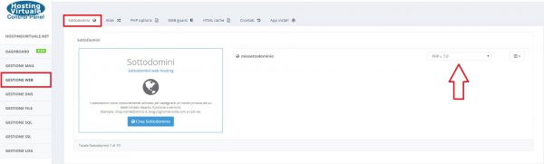 modifica php sottodominio 