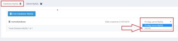 privilegi utente mysql