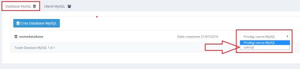privilegi utente mysql