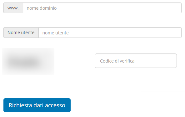 RIchiesta Password Pannello Clienti