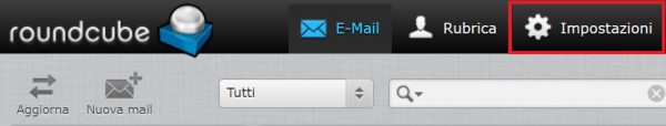 webmail pulsante impostazioni